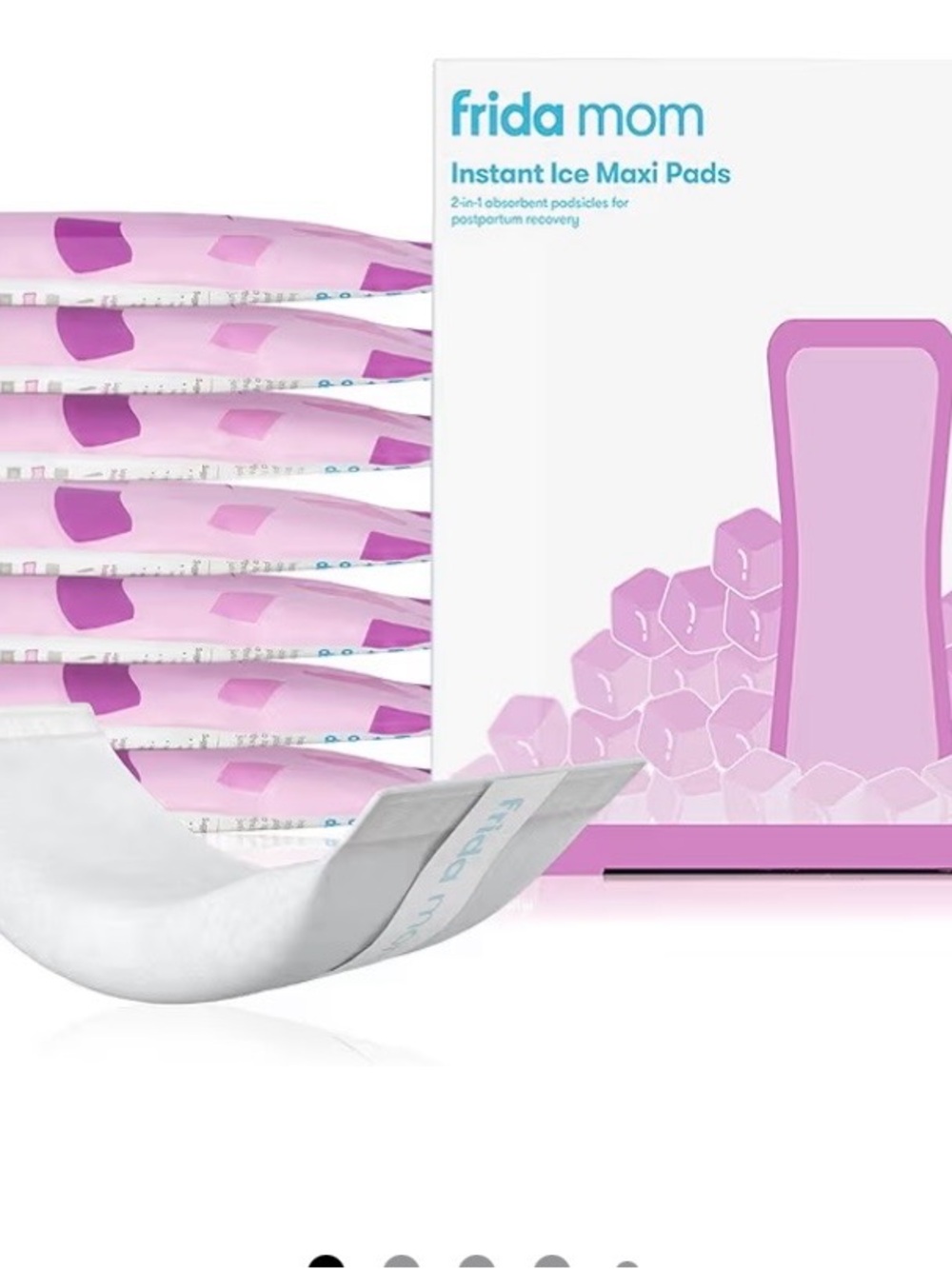 Frida Mom Instant Ice Maxi Pads - Pink Cooling Postpartum Pads
